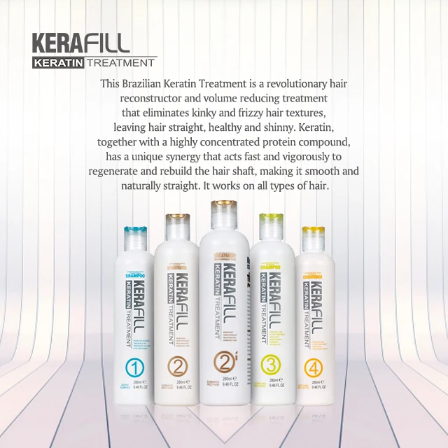 Top brand Kerafill professional quality hair treatment brazilian tratamiento keratina alisador calidad profesional