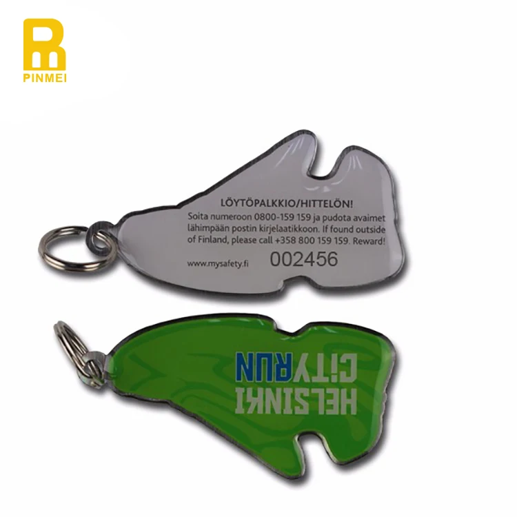 Hot sale barcode key tags / key fobs / keychains as VIP Card in Club GYM Member ID tag QR code serial number tag