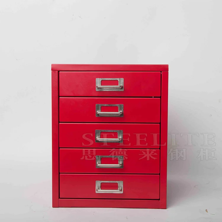China suppliers 5 drawer metal file cabinet Receive ark sliding drawer box on table top