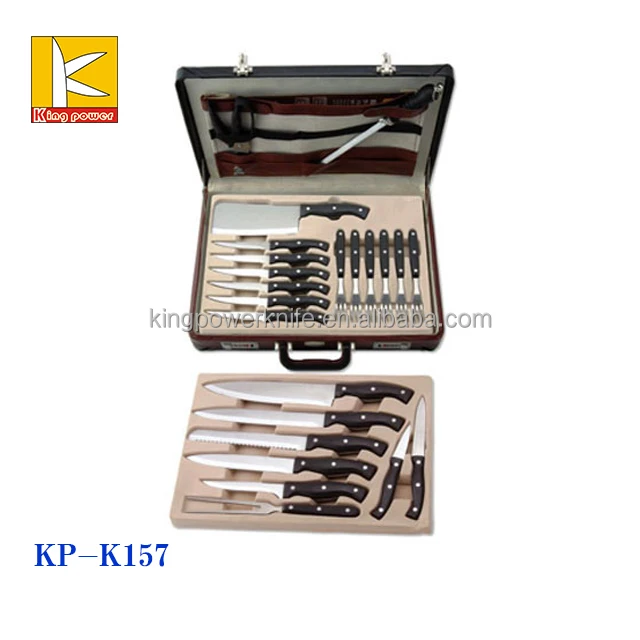 24 pcs suite case set stainless steel kitchen case knife