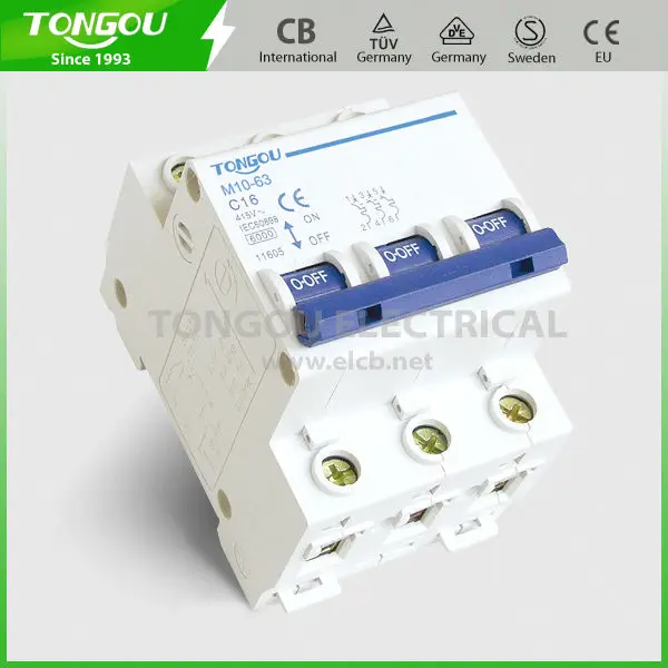 Tom10-63 3p low voltage mini switch( dz47- 63 automatic)