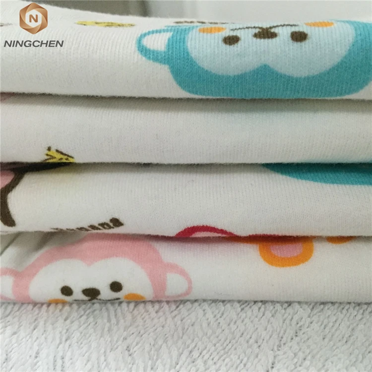 
cartoon design printed 100% cotton baby knitted single jersey fabric Cotton Single Jersey cartoon printed fabric 