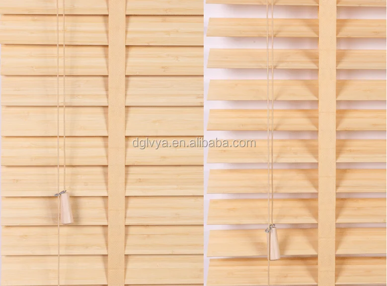 Natural Wood Waterproof Sunscreen Home decor 35mm 50mm Ladder Tape Bamboo Venetian Blinds
