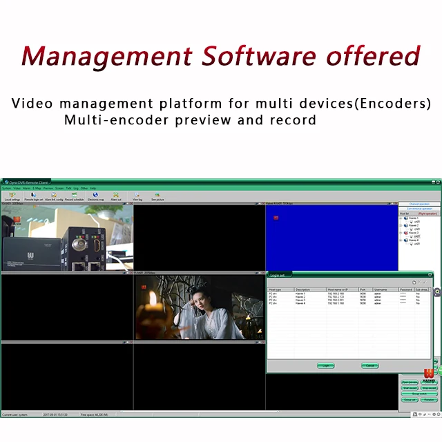 Haiwei H5112B H265 H264 AVC Encoder HDMI 2* CVBS Encoder 1080p HD iptv streaming h.264 live stream  IP encoder