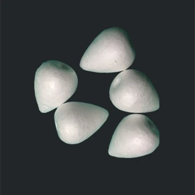 White Modelling Polystyrene Styrofoam Foam Water Drop Shape for DiY Crafts Decoration