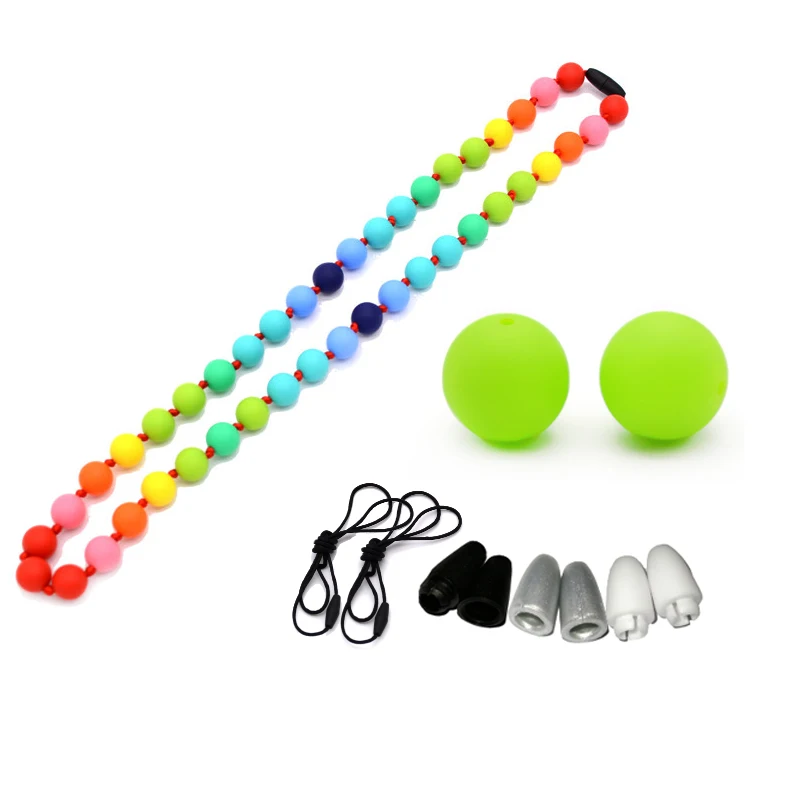 Ожерелье для мам и кормящих, ювелирное изделие, браслет из бисера для ребенка, Жевательная силиконовая соска с зажимом