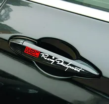 Classical Stickers 4Pcs/set 5colors TRD Car Sticker Auto Car Handle Door Knob Stickers Decals Reflective White Car Accessories