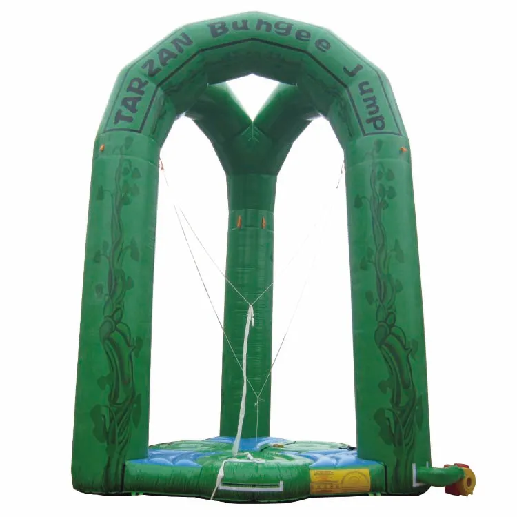 
Funny crazy theme park inflatable bungee jumping trampoline for adult kids 