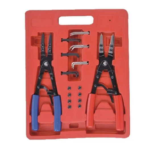 2pcs 10' Snap Ring Plier Set Circlip Pliers with 16Pcs Replacement Tips
