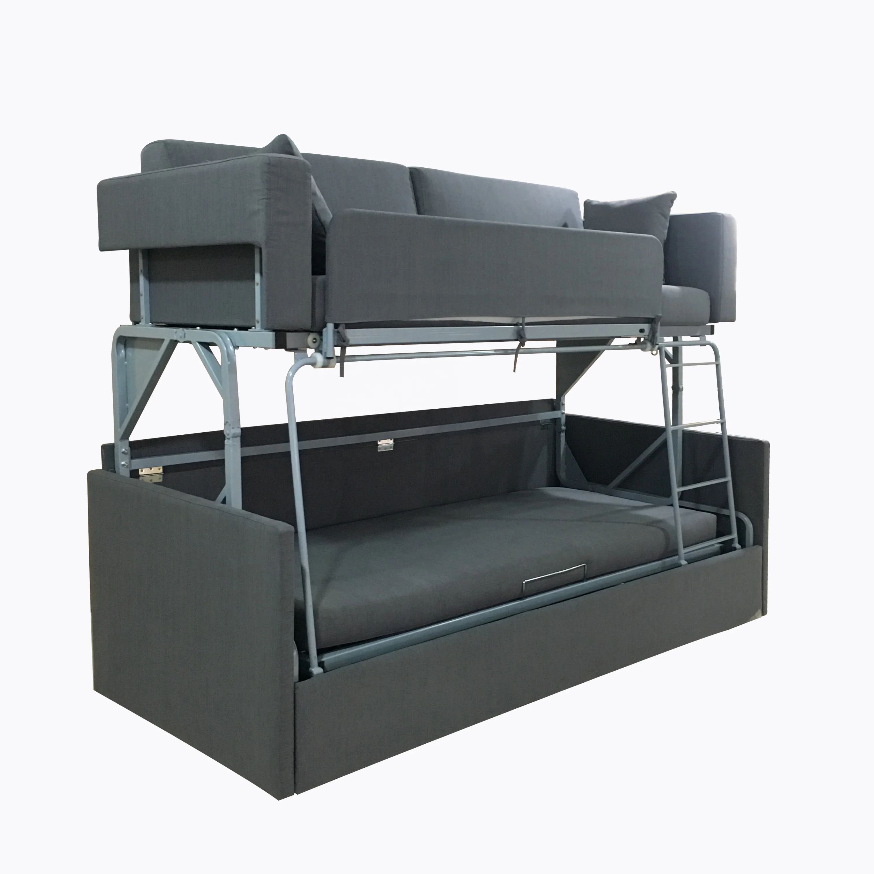 Home Space Saving Furniture Multi Function Cheap Price Folding Sofa Cum Bunk Bed