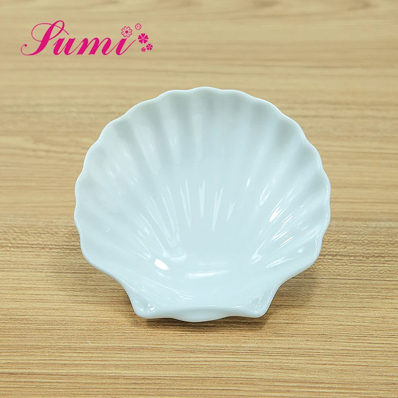 Best selling white shell shape plate dish use for dinnerware