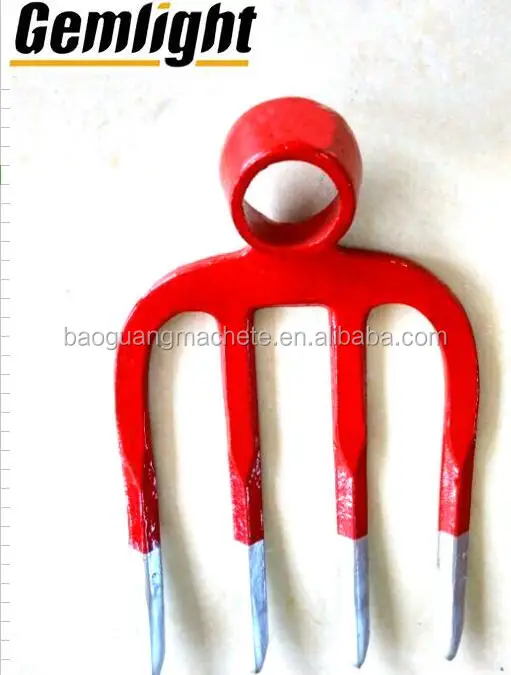 Factory Hot Sale Farming One-Piece Forged 3 Teeth Fork Hoe Farming Fork Hoe for Using