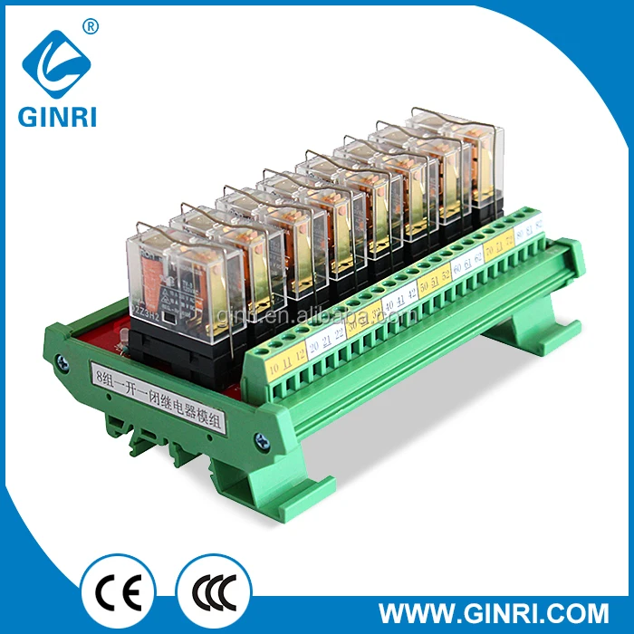 JR-8L1 8-Channel Relay Module 8 Way Control Board omron relay driver board 24V DC PLC amplifier board