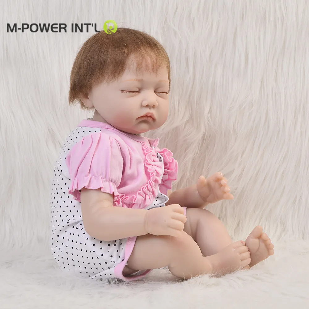 Popular children baby 22 inch doll cute silicone baby reborn dolls