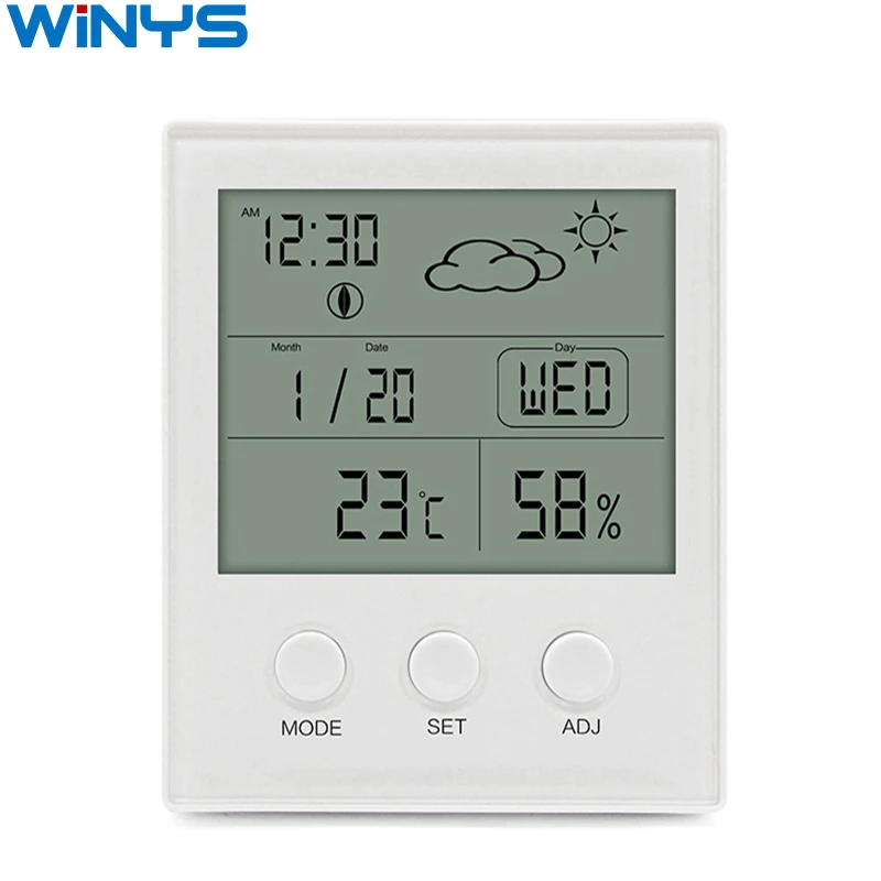 
Digital wall clock indoor alarm thermometer hygrometer Temperature Humidity Digital Large Display Warehouse 