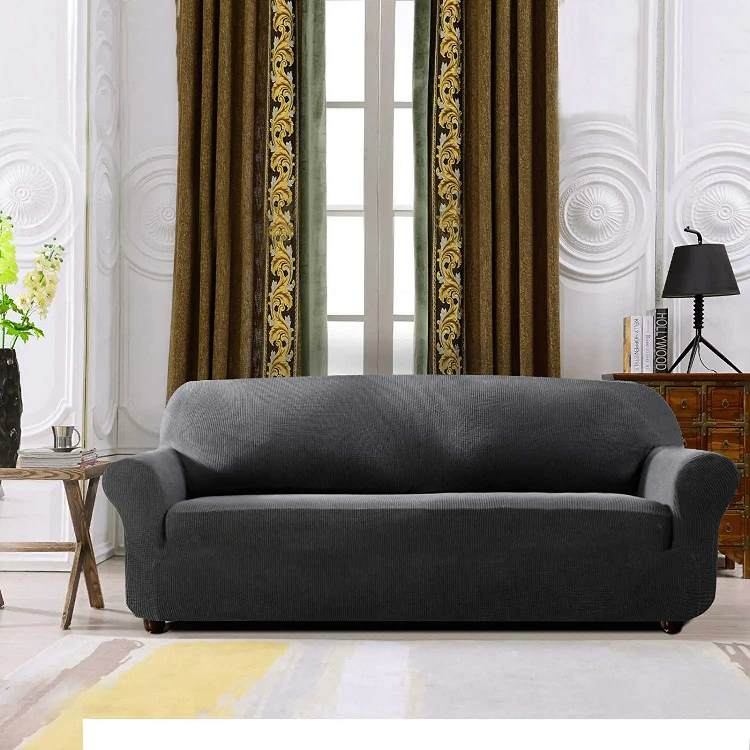 Jacquard Stretch Sofa Cover Sofa Slipcover Elastic Sofa Furniture Cover Protector
