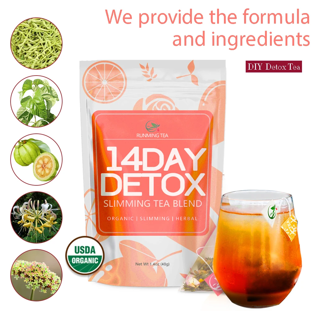 China Herbal 14 day Teatox Slim Fit Private Label Organic Tea OEM Slimming Dropshipping 28 Days Detox Tea for Korean Weight Loss