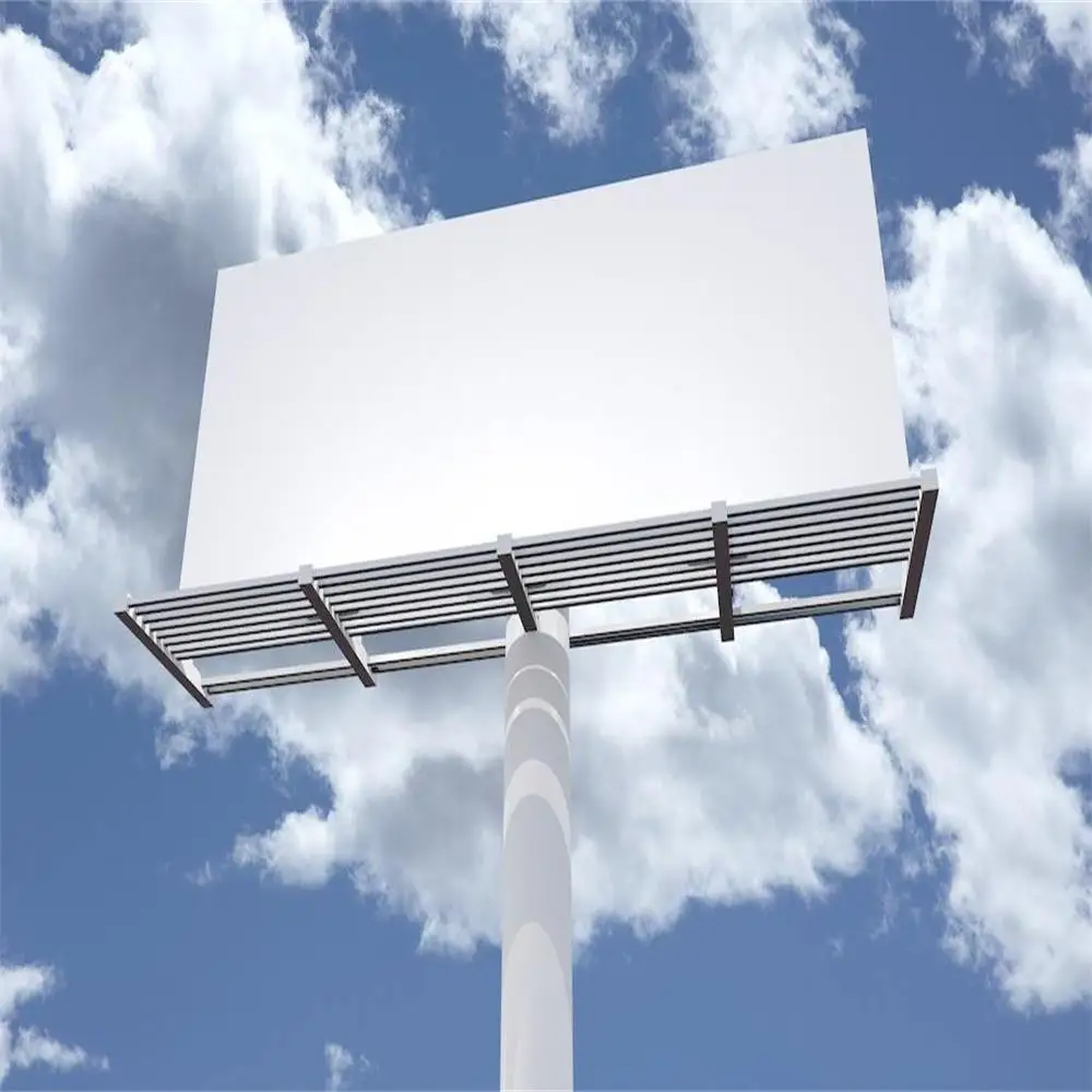 
Street illuminated Two Sided Monopole Display Advertising Billboard signs Structure 