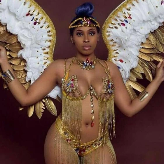 Miami Golden Carnival Costume Feather Miami Band Costume Wholesales