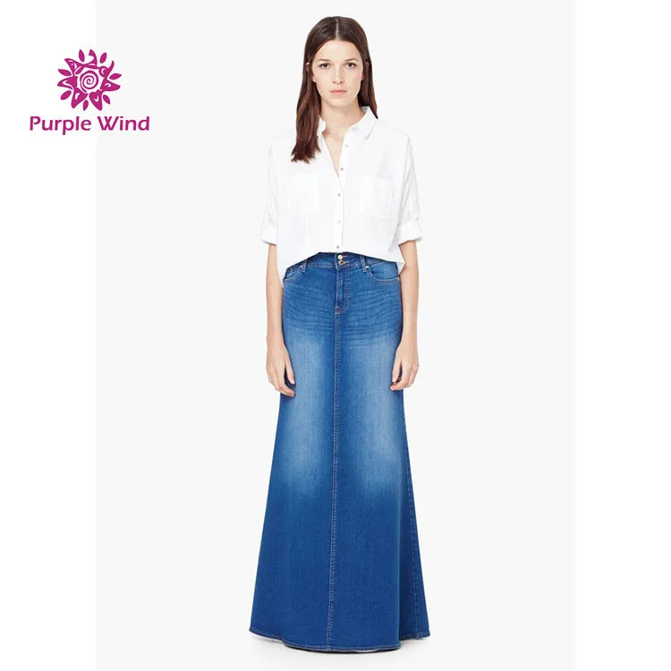 Wholesale high quality denim dress women long denim jeans skirts jeans models dessess
