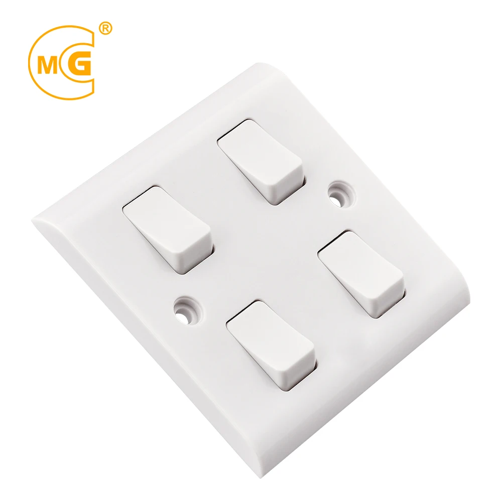 Electric 220V 10A 4 gang 1 2 way wall light switch