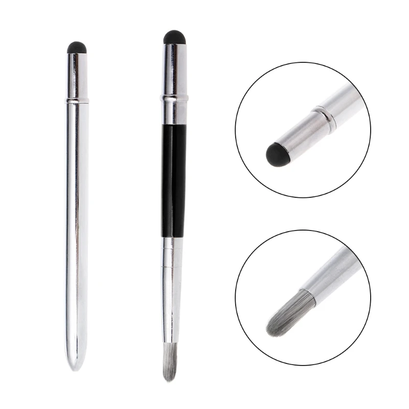 Universal 2 in 1 Capacitive Screen Brush & Stylus Pen For Ipad Mini Air 2 3 4 for Iphone for Samsung For Smart Phone Tablet PC