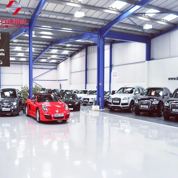 Modern Designed Prefabricated Light Weight Steel Structure Car Showroom Car Exhibition Hall