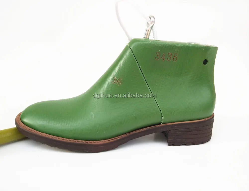 
high cut round toe low heel boots shoe last 