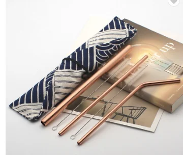 Hot!!! Stainless steel rainbowed colored metal straws for drinking