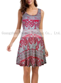 New Arrivals Designs Summer Women Beach Floral Midi Tank Dress Floral Sundress