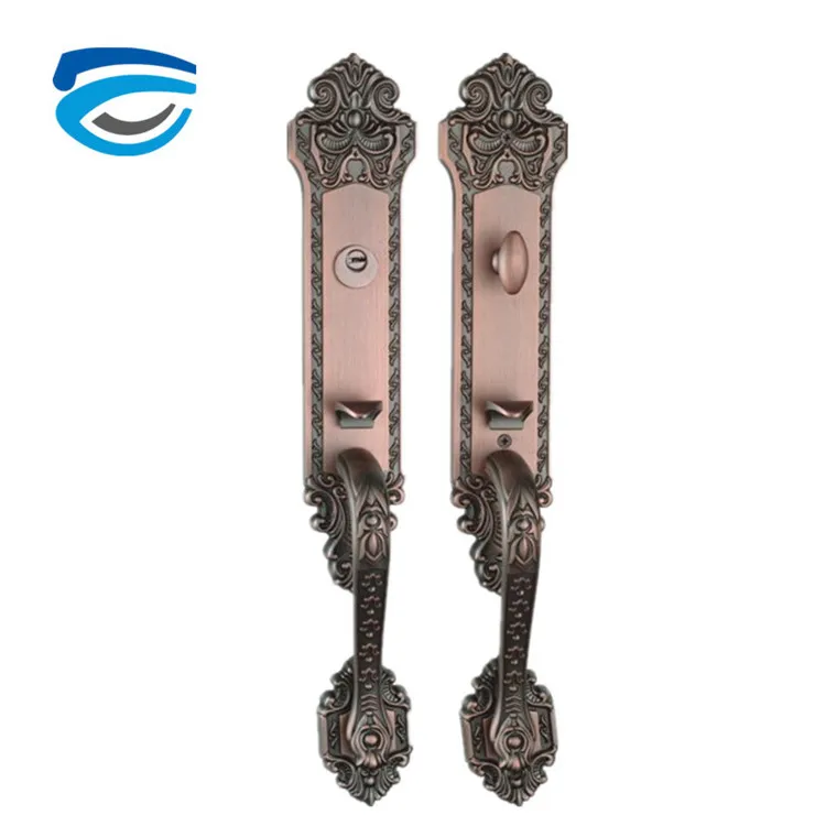 Interior Door Entrance Gate Handle Lever Brass Cylinder Mortise Lock