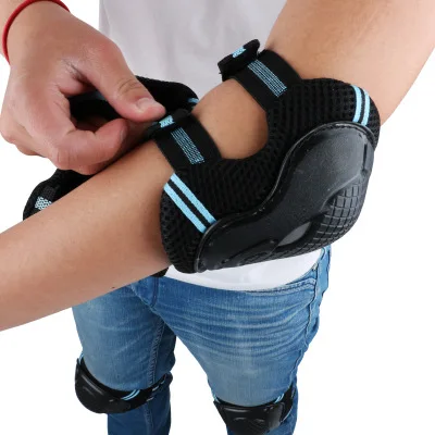 6Pcs Sports Safety Tactical Protective Knee Pad Elbow Support Airsoft Skate Scooter Kneepads