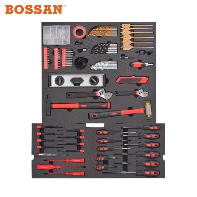 480 pieces Bossan 7-drawers up and down tool cart trolley with a 4-drawers cabinet inside