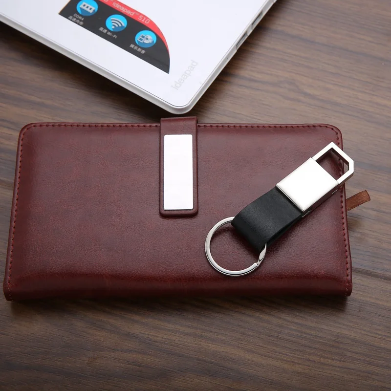 Gifts set with notebook wallet keychain pen gifts engrave logo hot sale gift