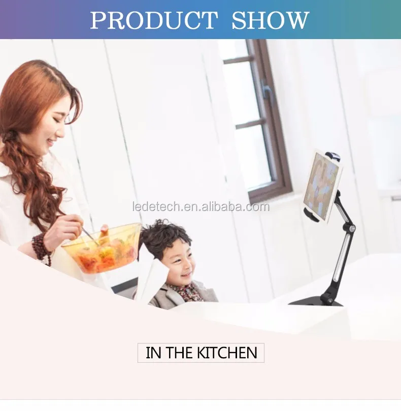 Универсальный регулируемой метсмартфон кухня Tablet ноутбука 360 градусов вращающийся Телефон стенд