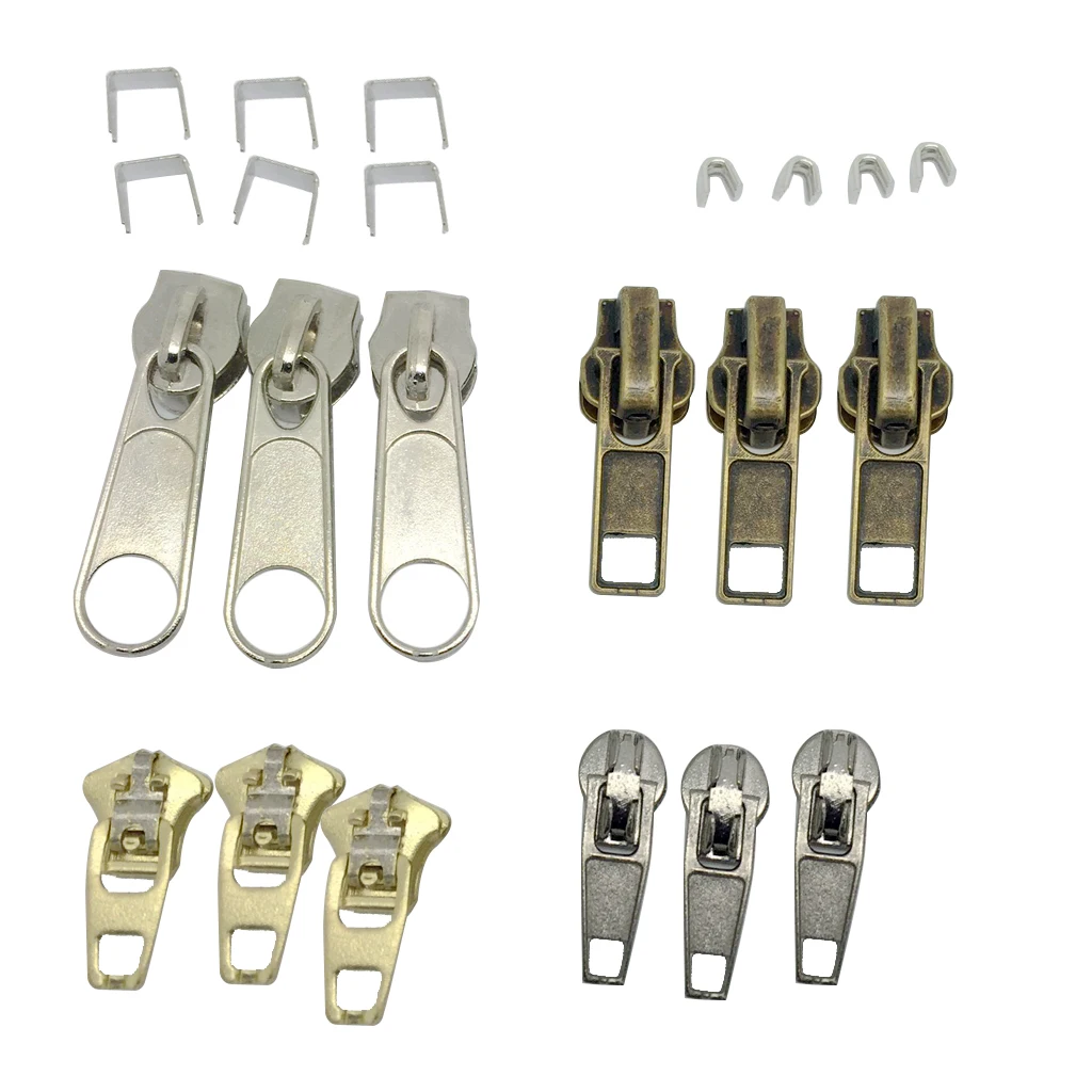 No 3 Zipper Repair Kit Zip Sliders Spirals Instant Fix Your Own DIY Black//White