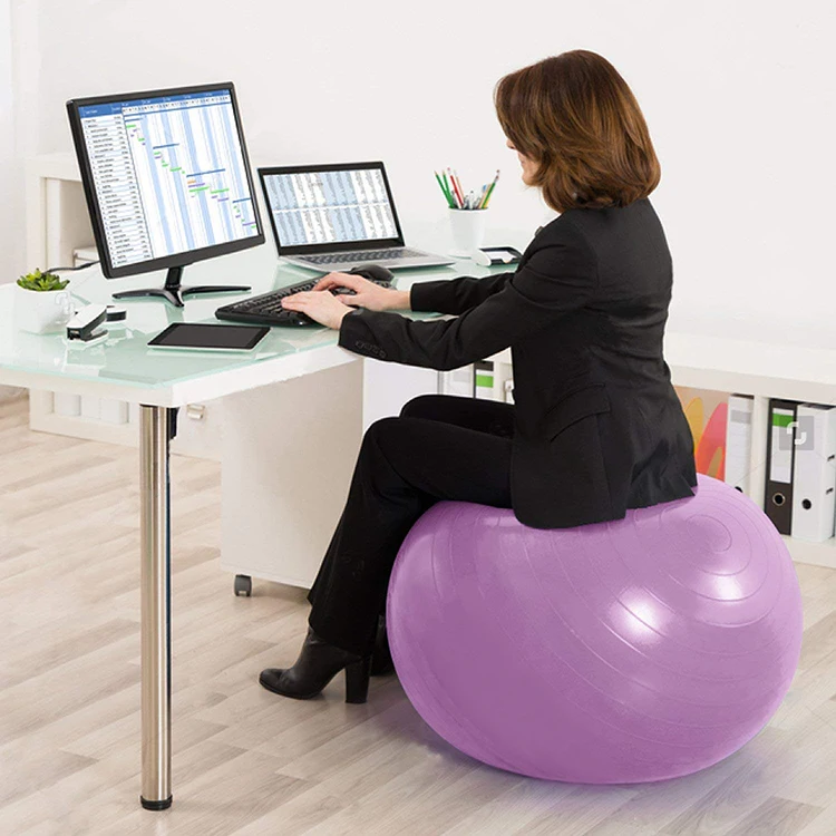 65cm ECO Friendly Custom Printed PVC Yoga Ball With Pump