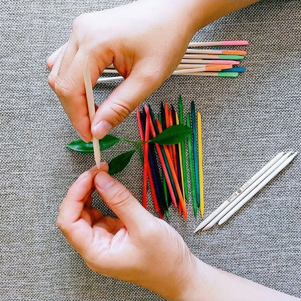 
disposable wooden nail stick/orange stick/manicure stick for nail clean and beauty 