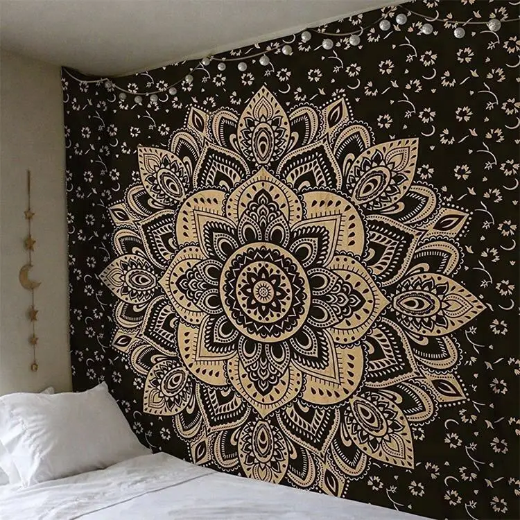 Custom Made Indian Wall Hanging Passion Ombre Mandala Tapestry For Home Decoration