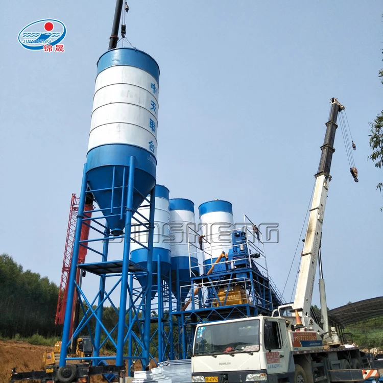 HZS180 Ready Mix Precast Concrete Batching Mixing Plant Layout 180m3 Production