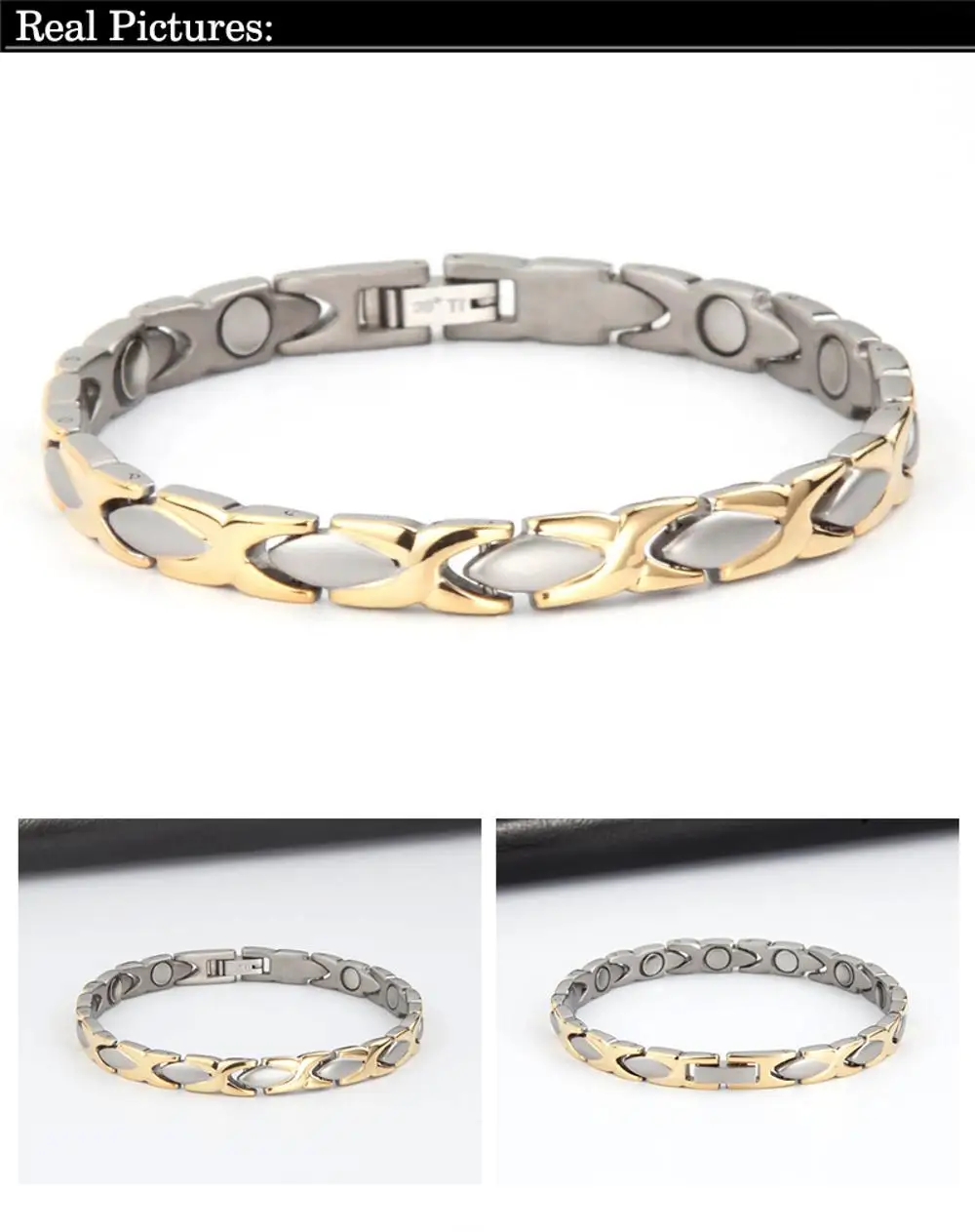 Hug 3000 gauss Magnet Stainless Steel Charm Bracelet for women gift