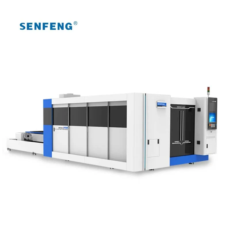 Senfeng fiber laser cutting machine SF3015HM with full cover for cutting tubes and plates