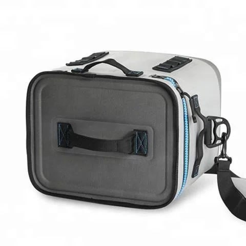 
Insulated Padded Freezable Wine Champagne Lunch Carrier Travel Cooler Tote Bag with Handle and Shoulder Strap 