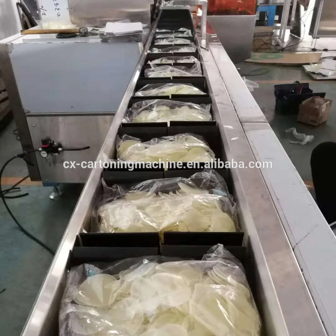 
Automatic Prawn Crackers Carton Boxing Machine with Vibrator Settling Device Replacement Manual Effort 