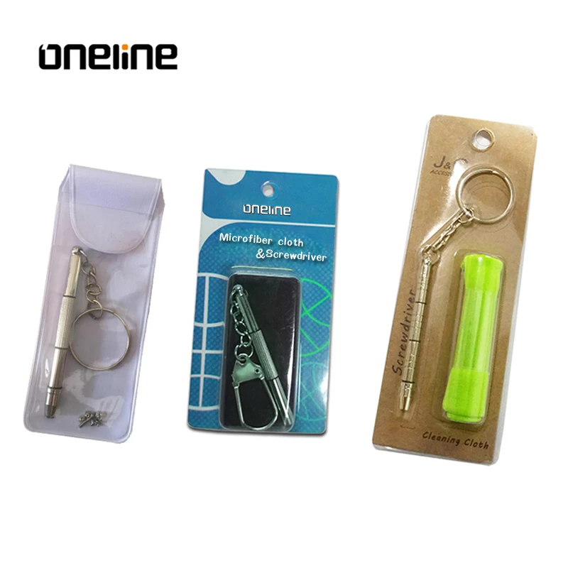 Aluminum flexible 90 degree cordless glasses screwdriver set