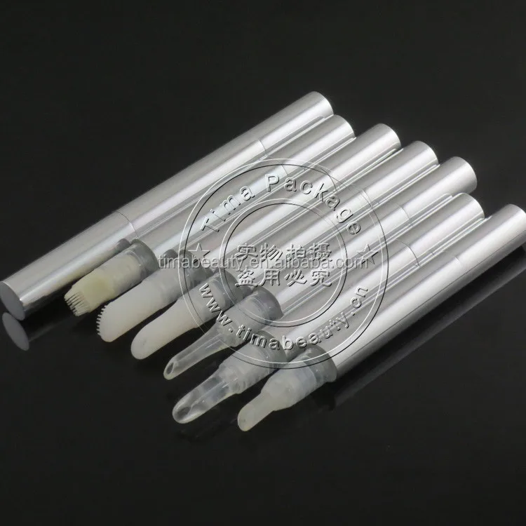
Free shipping MOQ 500pcs TM-LG777 2ml Aluminium lip gloss tube silver twist up pen cosmetic dispenser package 