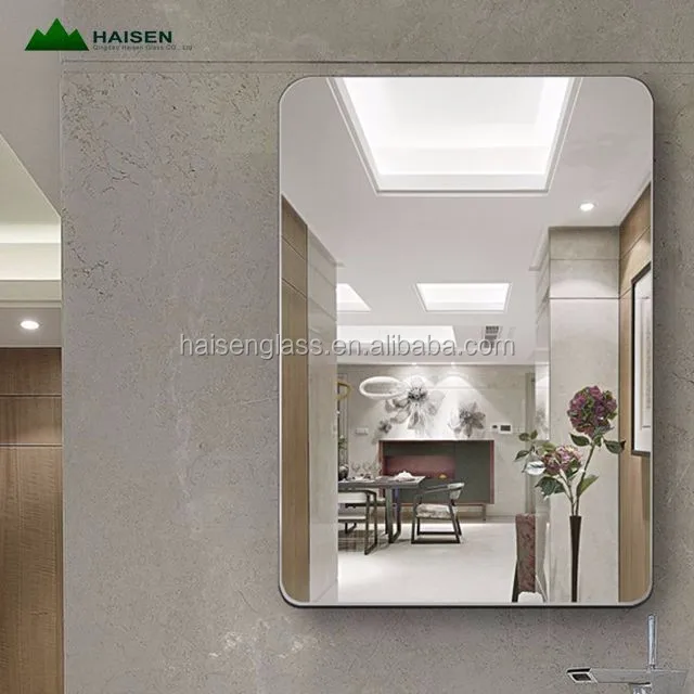 Double Coated 2MM-6MM Mirror Tile Beveled Edge with custom size