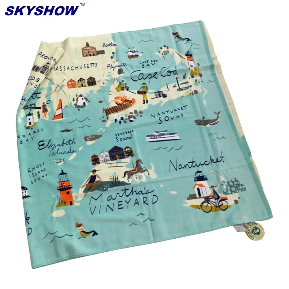 China Manufacturer Wholesale Custom prints 100% cotton classic printed kids beach towel bath towel
