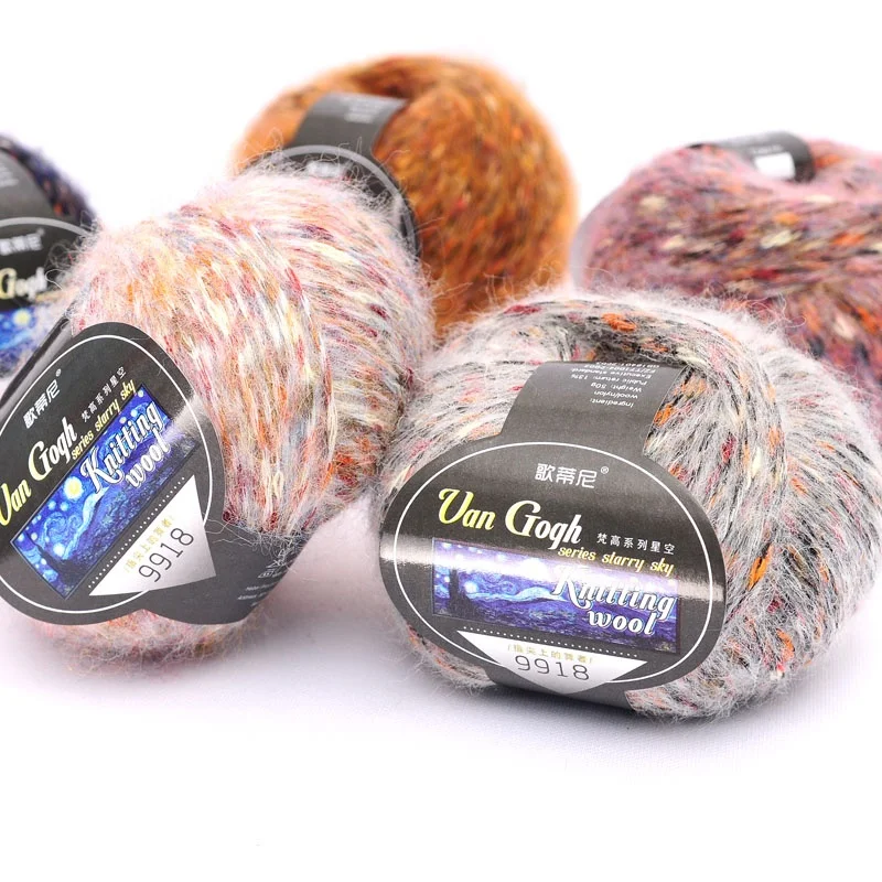 
Coloured blended alpaca wool hand knitting yarn price for crochet 