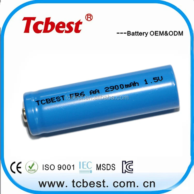  Литий-ионный перезаряжаемый аккумулятор OEM для 2900mah fr6 aa 1 5 v